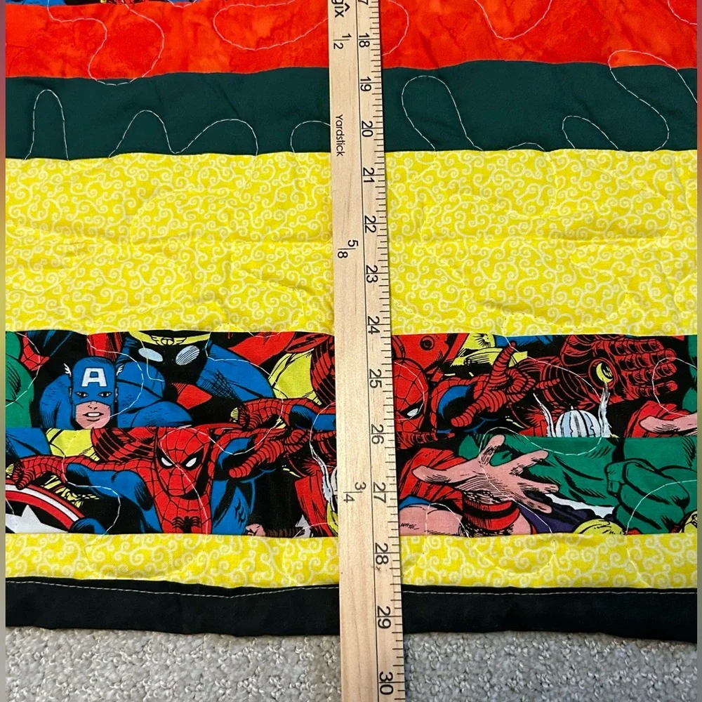 Marvel Superheroes‎ Handmade Quilt 29” x 33” Baby Blanket Wall Decor Throw